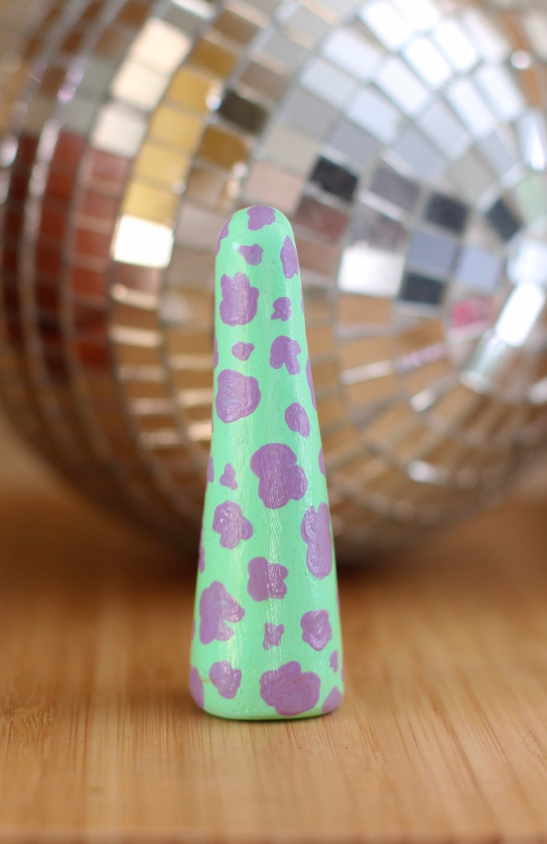 Ring Holder- Teal & Purple Cowprint