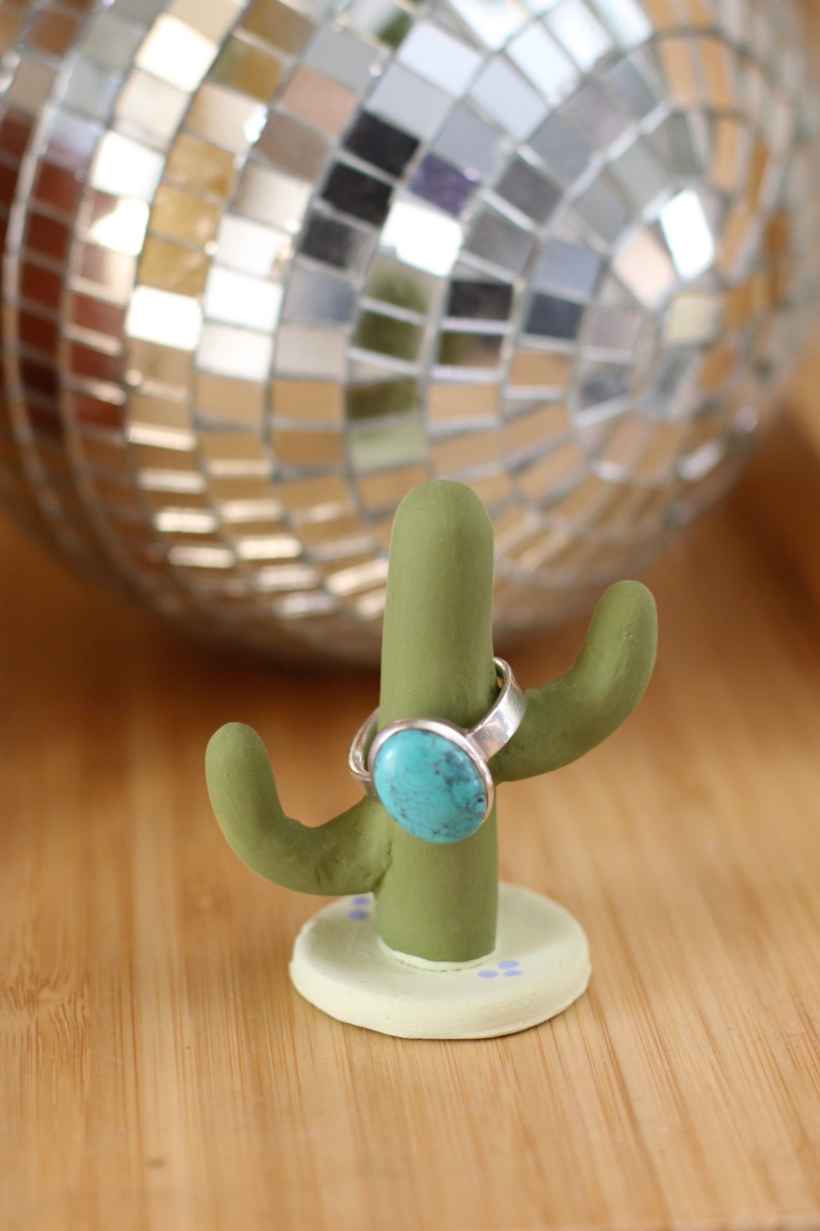 Cactus Ring Holder- Green