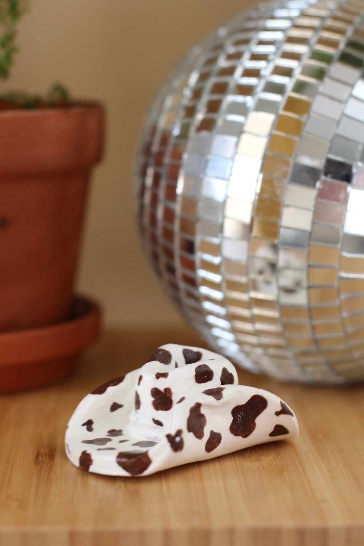 Cowboy Hat Incense Holder- Brown Cow Print