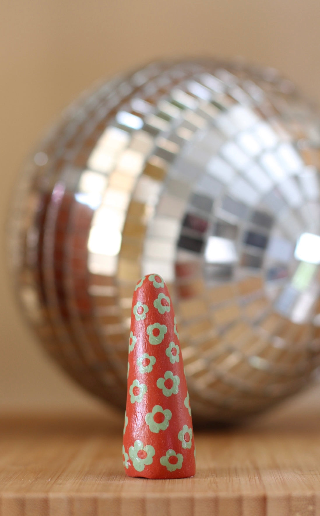 Mini Ring Holder- Mint Daisies