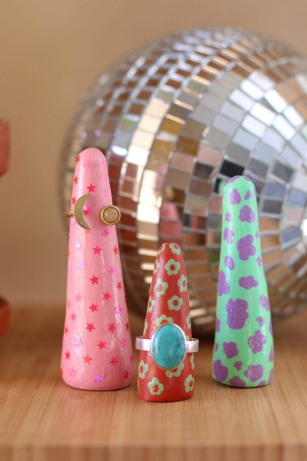 Ring Holder- Pink Stars