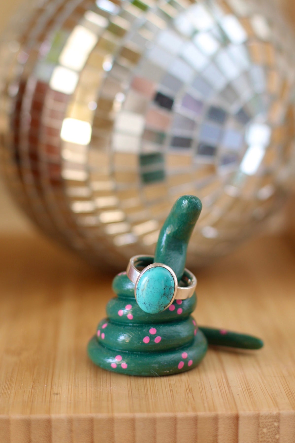 Snake Ring Holder- Teal