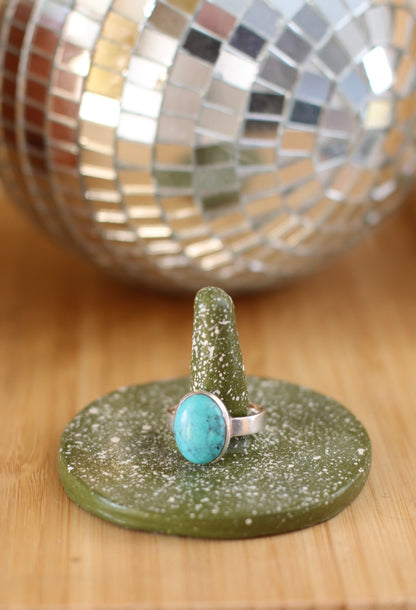 Ring Holder with Plate- Speckled Green